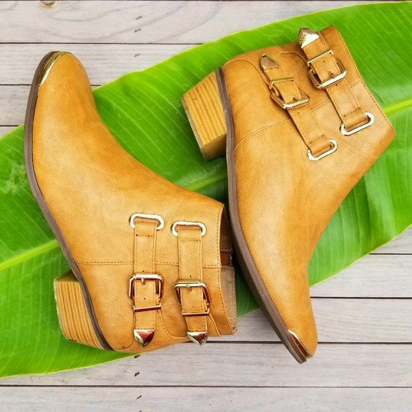 Reneeze Brown Ankle Booties - Picture 1 of 6